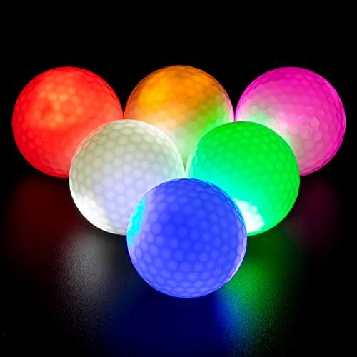 41G-fuTL0L._AC_.jpg THIODOON New Glow Dark Golf Ball Glow Golf Balls Resettable Time LED Golf Ball Light up Golf Ball Night Golf Balls Luminous Golf Balls 6 Colors for Your Choice - Image 1