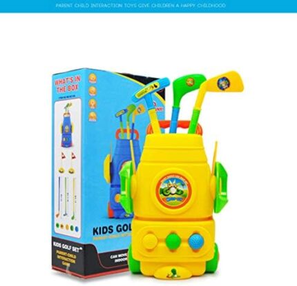 SOWOFA Indoor and Outdoor Golf Toy Set Children's Plastic cue Outdoor Sports and Sports Toy Combination