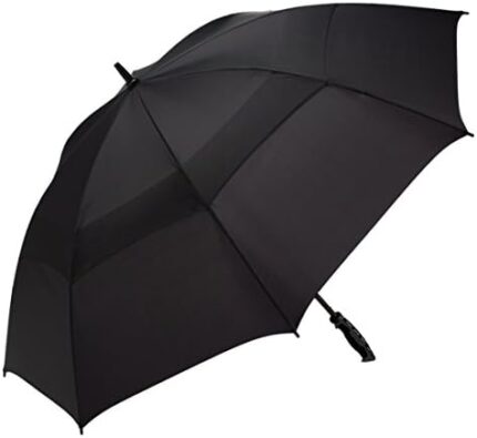 ShedRain 3289-Black Windjammer Vented Manual Golf Umbrella, 62-Inch Arc