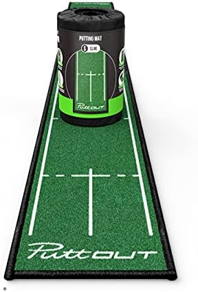 PuttOut Slim Golf Putting Mat - Green - 94.5 inches x 9.8 inches