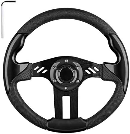 41I-txTd0L._AC_.jpg EZGO Steering Wheel Fit Golf Cart Club Car EZGO Yamaha Universal Golf Cart Steering Wheel Club Car DS and Precedent (Black Steering Wheel) - Image 1