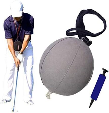 HOTOPGELY Golf Intelligent Impact Ball,Golf Swing Training Aid,Golf Training Balls,Men Women Assist Teaching Posture Correction Training Supplies +Adjustable Lanyard+Air Pump