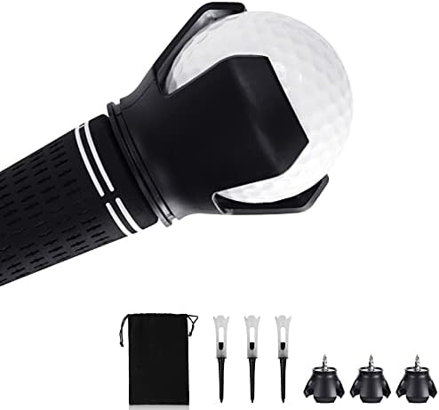 41IR5NRlH3S._AC_.jpg HAMPHOME Golf Ball Retriever Pick-Up with Tees, 3-Prong Ball Grabber for Putter Grip, Back Saver, Strong Screw, Durable and Easy to Use, 3 Pcs - Image 1