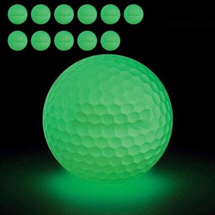 VinBee 12 Pack Luminous Night Golf Balls Glow in The Dark Best Hitting Tournament Fluorescent Golf Ball Long Lasting Bright Luminous Balls NO LED Inside