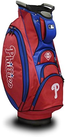 Team Golf MLB Victory Golf Cart Bag, 10-way Top with Integrated Dual Handle & External Putter Well, Cooler Pocket, Padded Strap, Umbrella Holder & Removable Rain Hood