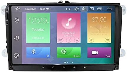 hizpo 9 Inch Android 10 Car Stereo Radio Video Player GPS Can-Bus Mirrorlink Bluetooth OBD2 Multi Touch Screen Reverse Camera for Volkswagen VW Golf Polo Passat Tiguan Jetta
