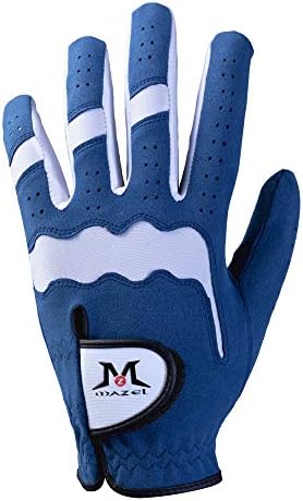 MAZEL Premium Men's Golf Gloves Left Hand,Hot Wet Weather Sweat-Absorbing,Fit Size S M L XL