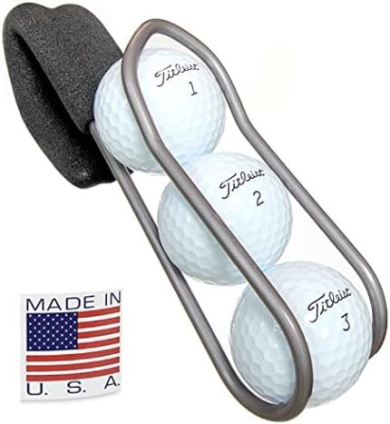 Golf Ball Holder - PRO with Quick-Draw Release (Silver)