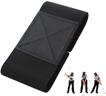 QUMENEY Golf Arm Band, Golf Swing Trainer Belt, Golf Training Aid Posture Motion Correction Trainer for Men Women Golf Beginner