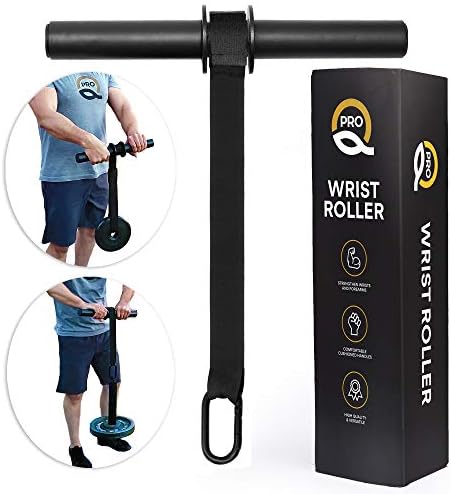 41MUwZZ5uGL._AC_.jpg Q Pro Forearm Workout Equipment - Wrist Roller - Forearm Exerciser - Forearm Strengthener - Forearm Trainer - Forearm Blaster - Forearm Roller Weight - Wrist Forearm Developer - Forearm Workout Tool - Image 1