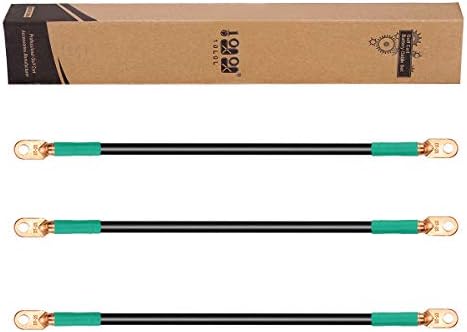 41N3pSQOkBL._AC_.jpg 10L0L Golf Cart 4-Gauge Battery Cable Set for EZGO RXV & Club Car Precedent with 12V Batteries, 16 Inch 3 PCS - Image 1