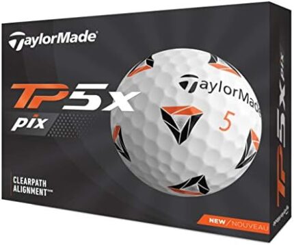 TaylorMade Unisex's TP5X pix Golf Balls, White, One Size