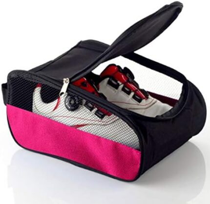 Getfitsoo Golf Shoe Bag, Golf Shoes Bags Men/Women Outdoor Zippered Carrier Bags with Ventilation Sport Shoes Bag Travel Shoe Bags