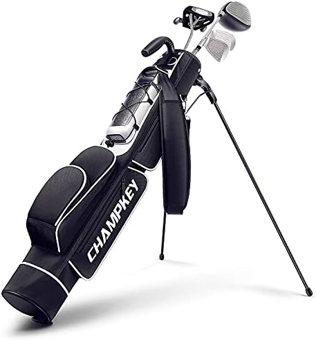 41Psy45krlS._AC_.jpg Champkey Lightweight Golf Stand Bag - Easy to Carry & Durable Pitch Golf Bag – Golf Sunday Bag Ideal for Golf Course & Travel - Image 1