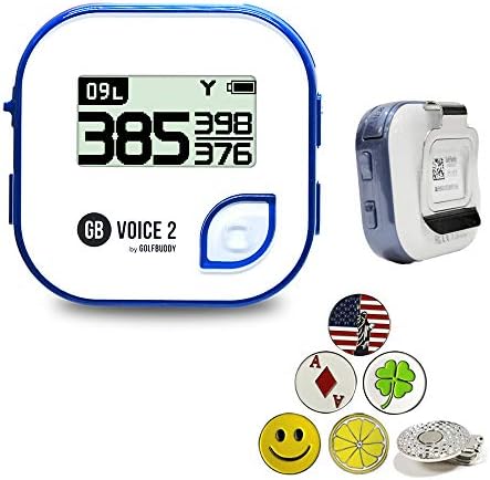 41PugstzNKL._AC_.jpg GolfBuddy Voice 2 Golf GPS/Rangefinder Bundle with 1 Magnetic Hat Clip and 5 Ball Markers - Image 1