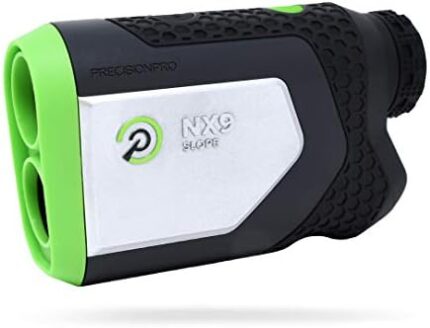 Precision Pro NX9 Golf Rangefinder Laser Golf Range Finder with Magnetic Holder, 600 Yard Range, Flack Lock with Pulse Vibration, 6X Magnification, Slope & Non-Slope Model