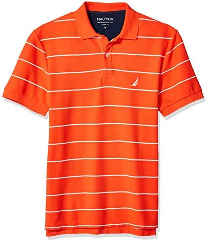 Nautica Men's Classic Short Sleeve Striped Polo T-Shirt