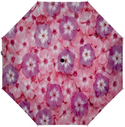 OcuteO Golf Umbrella Purple And Black Camouflage Pattern Compact Auto Open Close Travel Sun Uv Windproof Folding Umbrella Portable Retractable Car Umbrellas Automatic Parasol With Black Anti-Uv Coatin