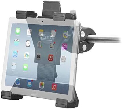 iBOLT TabDock Grip- Post / Pole Mount for Carts, Wheelchairs, Boats, Tripods, Gym Equipment, Strollers, Golf Carts, Tractors Etc. Fits 7-10 inch Tablets and Posts 18mm-35mm in Diameter