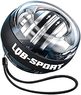 LQB-SPORT Auto-Start Wrist Power Gyro Ball, Wrist Strengthener and Forearm Exerciser for Stronger Arm Fingers Wrist Bones and Muscle with LED Lights