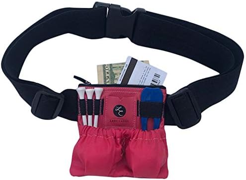 41V8kvFXqQL._AC_.jpg Lady Caddy - Golf Accessory Bag on a Belt - Pouch Holds Golf Balls, Tees, Divot Fixer, Ball Marker & More - Image 1
