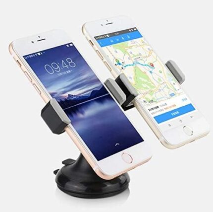 360-Degree Rotatable Dual Windshield Dashboard Mount for Cell Phones, GPS, MP3, and PDA Devices. Perfect for Cars, Golf Carts, Desktops, Airplanes