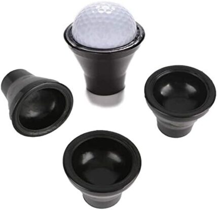 FINGER TEN Golf Ball Retriever Suction Cup Picker Putter Grip Pick Up Tool Value 2/4 Pack Durable Rubber Balls Pick-up Grabber Saver Put on Putter Grips for Golfers