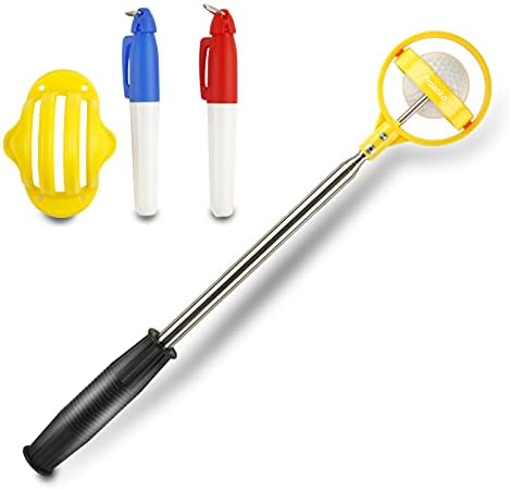 41X8rGjJJS._AC_.jpg Proanko Golf Ball Retriever, Stainless Telescopic Extendable Golf Ball Retriever for Water w/Golf Ball Pick Up Retriever and Golf Ball Liner Alignment Tool - Image 1