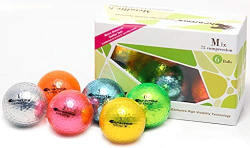 41XBSve6qDL._AC_.jpg Chromax Metallic M5 Colored Golf Balls (Pack of 6) - Image 1