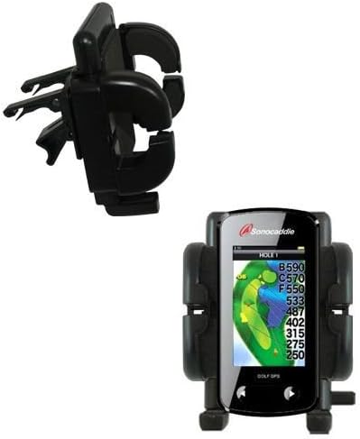 Gomadic Air Vent Clip Based Cradle Holder Car / Auto Mount suitable for the Sonocaddie v500 Golf GPS