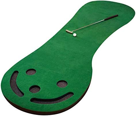 41YEQe1yF-L._AC_.jpg Professional Golf Putting Green for Home & Office - Heavy Duty Wide 9' x 3' Putting Green Indoor with A Smooth, Realistic Surface - Improve Your Golf Game & Have Tons of Fun with This Putting Aid - Image 1
