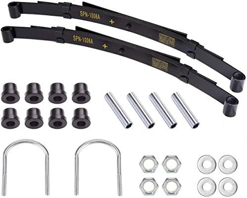 41YmHboDGGL._AC_.jpg 10L0L Golf Cart Heavy Duty 4 Leafs Rear Spring Kit for Club Car DS 1981-up Gas & Electric, with Bushings, Spacers & U Bolts - Image 1