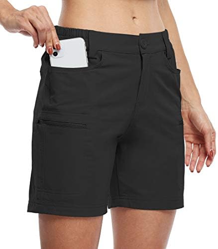 41ZP7NCARFL._AC_.jpg Willit Women's Hiking Cargo Shorts Stretch Golf Active Shorts Water Resistant Outdoor Summer Shorts with Pockets 5" - Image 1