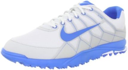 NIKE Golf Men's NIKE Air Range WP II Golf Shoe, White/Neutral Grey/Photo Blue, 8.5 D(M) US