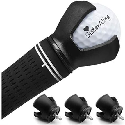 SisterAling 3-Prong Golf Ball Retriever Grabber Pick Up,Back Saver Claw Put On Putter Grip,Suction Cup Ball Grabber,Sucker for Golf Screws Tool (3 Pack)