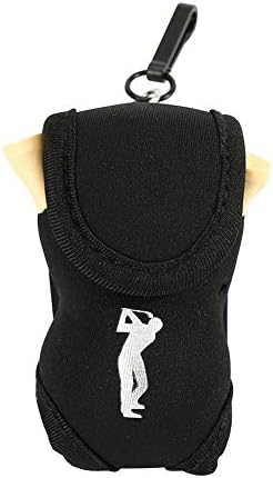 Bnineteenteam Golf Ball Bag Holder,Golf Ball Bag Holder Clip Utility Pouch Sports Golfing Accessories with 4 Tees and 2 Golf Balls for Outdoor Training