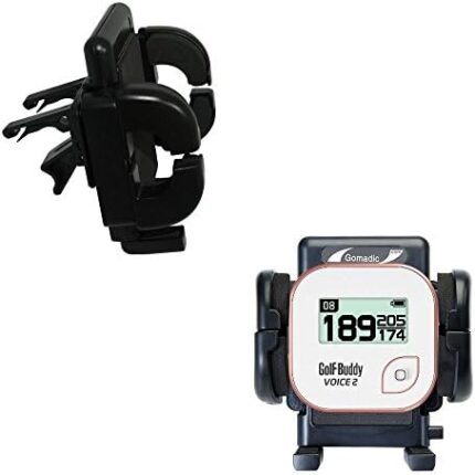 Gomadic Air Vent Clip Based Cradle Holder Car/Auto Mount Suitable for The Golf Buddy Voice 2