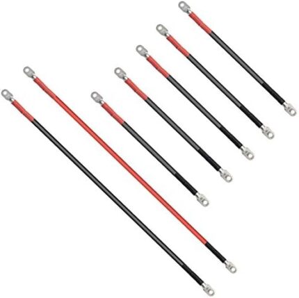 Golf Cart Battery Cables Wiring Kit for EZGO TXT 1994 & UP 36 & 48 Volt with 4 Gauge 7 PC AC/DC Wire Golf Cart Battery Cable Set