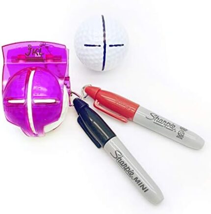 JKL Golf Ball Marker Alignment Tool-Golf Accessories for Golf Ball Marker Line Liner Drawing Stencil Kit and Golf Ball Marker Pen, Golf Training Straight Shot Putt Tool Gift Set for Kid Men and Women