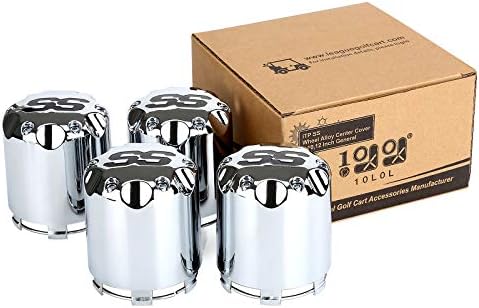 41bk9gW13L._AC_.jpg 10L0L Golf Cart SS Wheel Alloy Center Hub Cap Universal for EZGO Club Car Yamaha (Push in Style) - Image 1