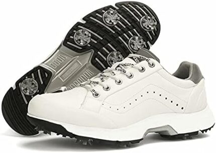 AIAIⓇ Men's Golf Shoes - Non-Slip with Movable Spikes Wear-Resistant and Stable Comfortable Waterproof Suitable for Ball Sports and Outdoor Fitness