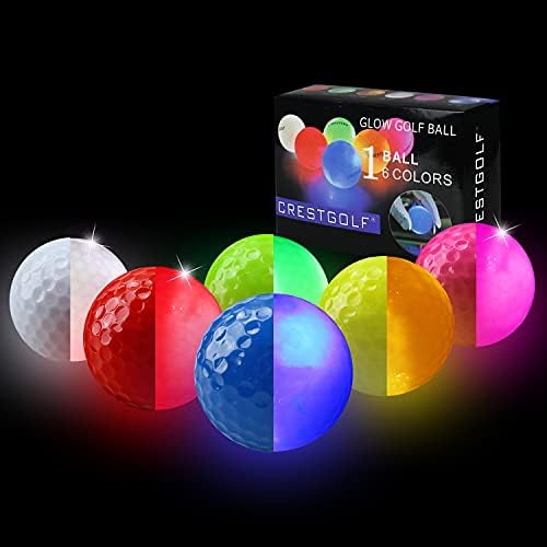 41cQJaNnL-S._AC_.jpg Crestgolf Flashing Glowing Golf Ball,Night Glow Flash Light up LED Golf Ball,six Color for Your Choice - Image 1