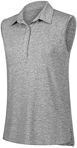 Zamowoty Womens Golf Polo Tank Top Tennis Quick Drying Shirts with Buttons
