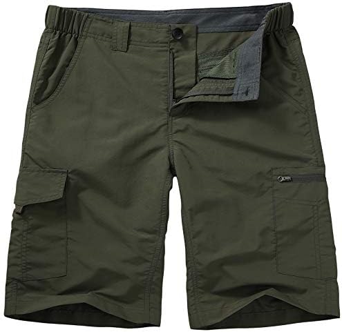 41gOVpLbuIL._AC_.jpg Jessie Kidden Men's Outdoor Casual Elastic Waist Lightweight Water Resistant Quick Dry Cargo Fishing Hiking Shorts - Image 1