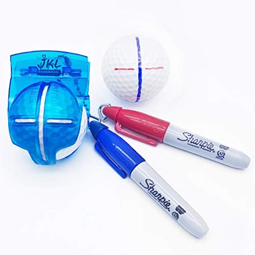 41h6mhCJNVL._AC_.jpg JKL Golf Ball Marker Alignment Tool-Golf Accessories for Golf Ball Marker Line Liner Drawing Stencil Kit and Golf Ball Marker Pen, Golf Training Straight Shot Putt Tool Gift Set for Kid Men and Women - Image 1