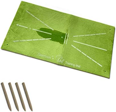 Golf Training mat, Swing Detection Batting Golf Practice Training Aid Game Portable Golf Training Turf Mat (White)