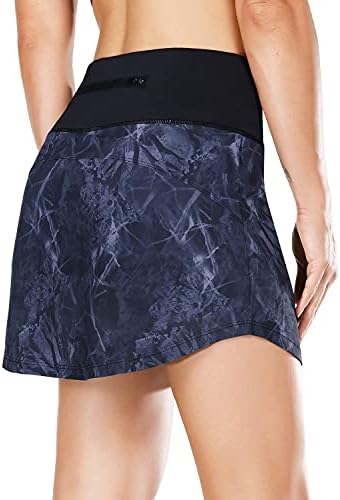 BALEAF Women's Athletic Skort Skirts High Waisted Tennis Golf Running Skirts with Zipper Pocket