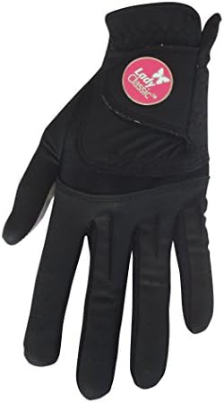Lady Classic Women's Soft Flex Gloves with Magnetic Ball Marker, Right Hand, Black, Large