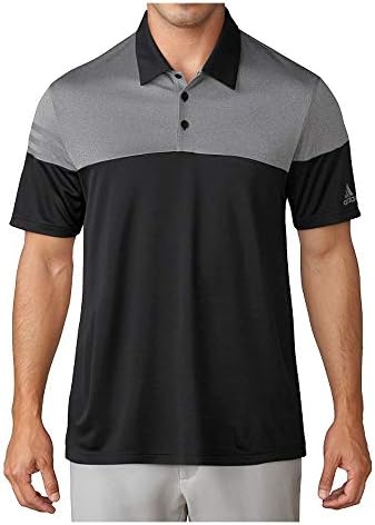 adidas Golf Men's 3-Stripes Heather Block Polo