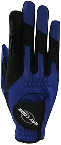 Ray Cook Golf Multi Fit Gloves, Blue/Black, Worn on Right Hand